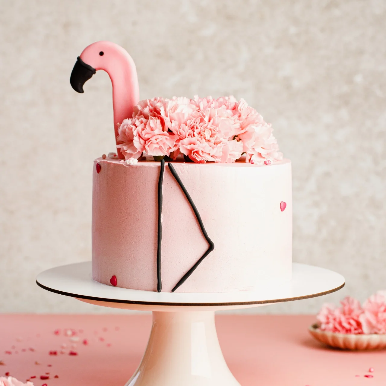 Tort flaming - jagoda i biała czekolada