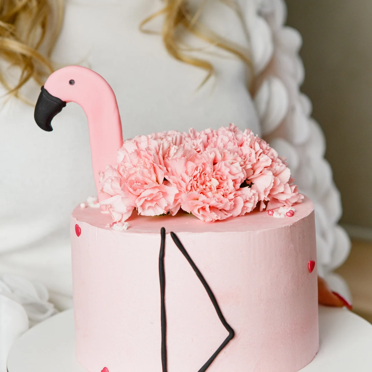 Tort flaming - jagoda i biała czekolada