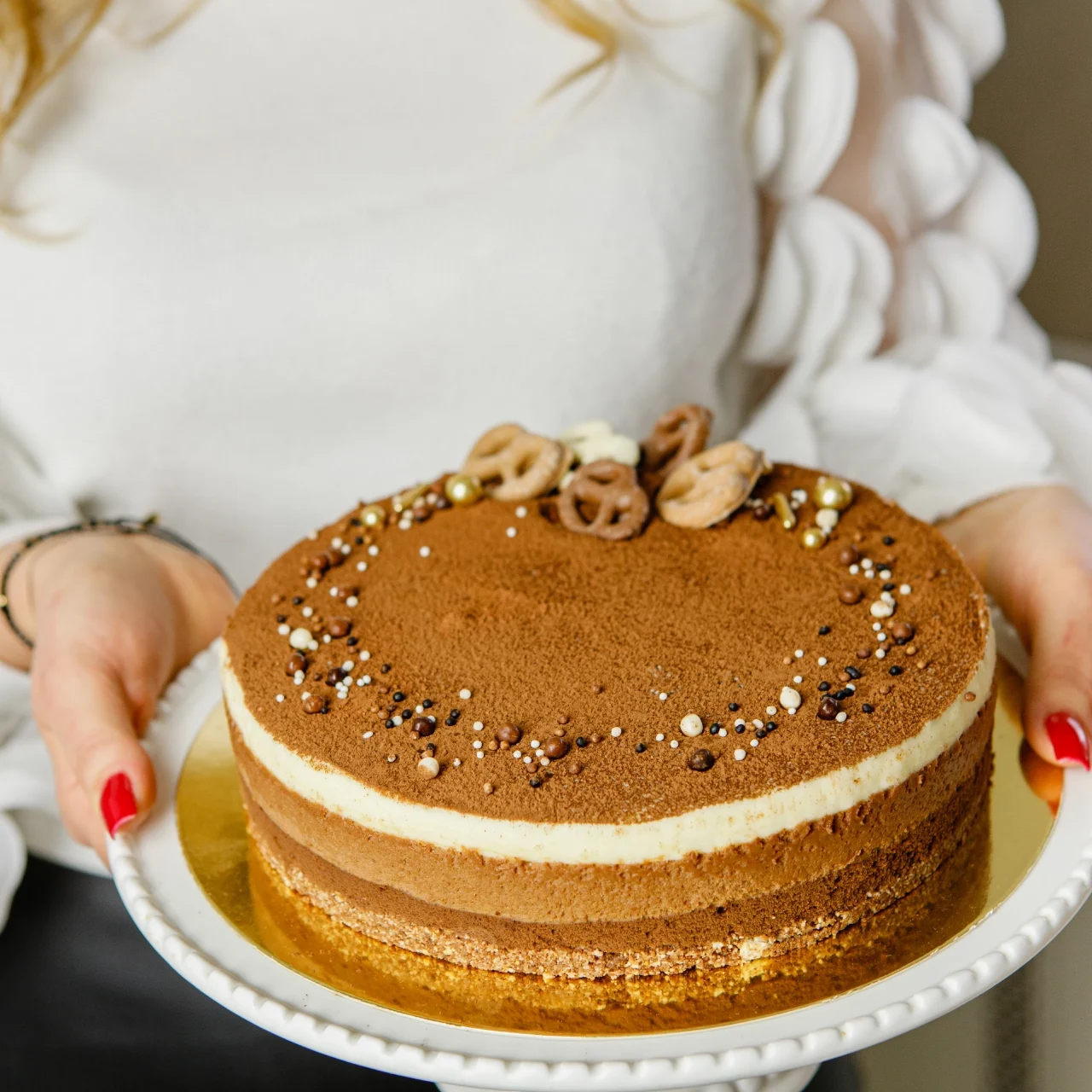 Tort 3 czekolady - gorzka, mleczna, biała